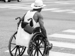 Man In Wheelchair In The Street - Image Foster Garvin
